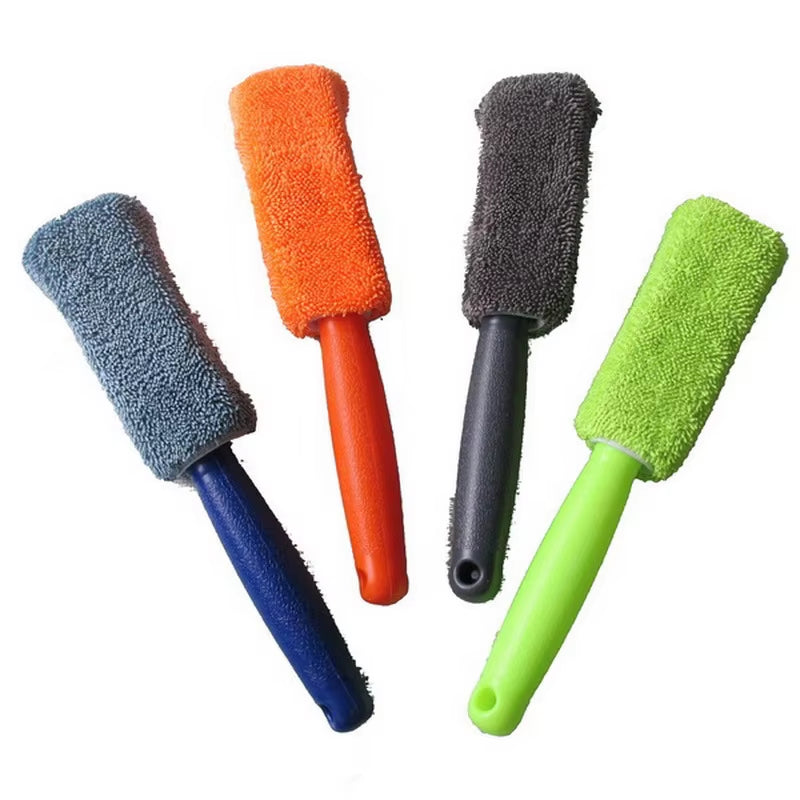 Microfiber Car Wash Detailing Brush Tire Scrubber Wheel Rim Brush Trunk Motorcycle Dust Remover Clean Car Cleaning Accessories